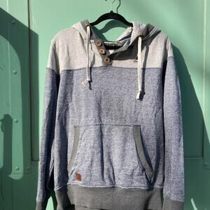 Grey and white heather hoodie